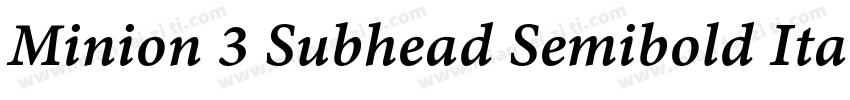 Minion 3 Subhead Semibold Italic字体转换